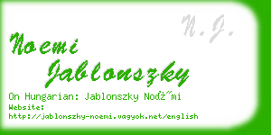 noemi jablonszky business card